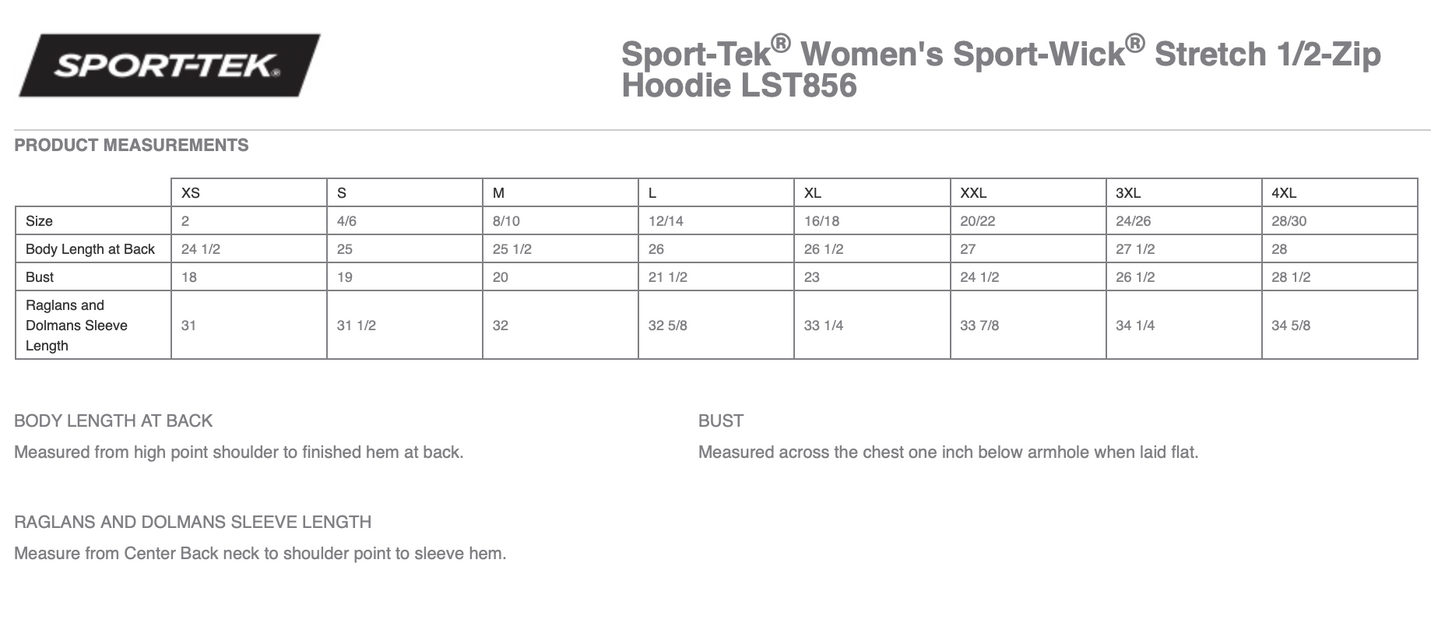 NH Women's Sport-Tek 1/2 Zip Hoodie