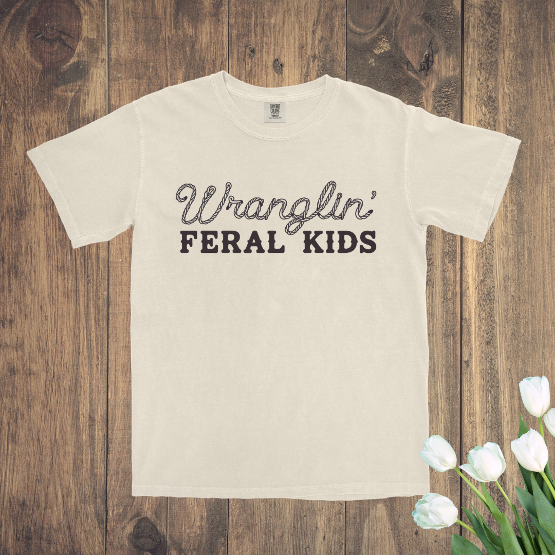 Wranglin' Feral Kids tee