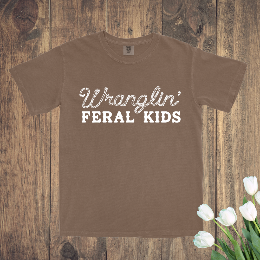 Wranglin' Feral Kids tee