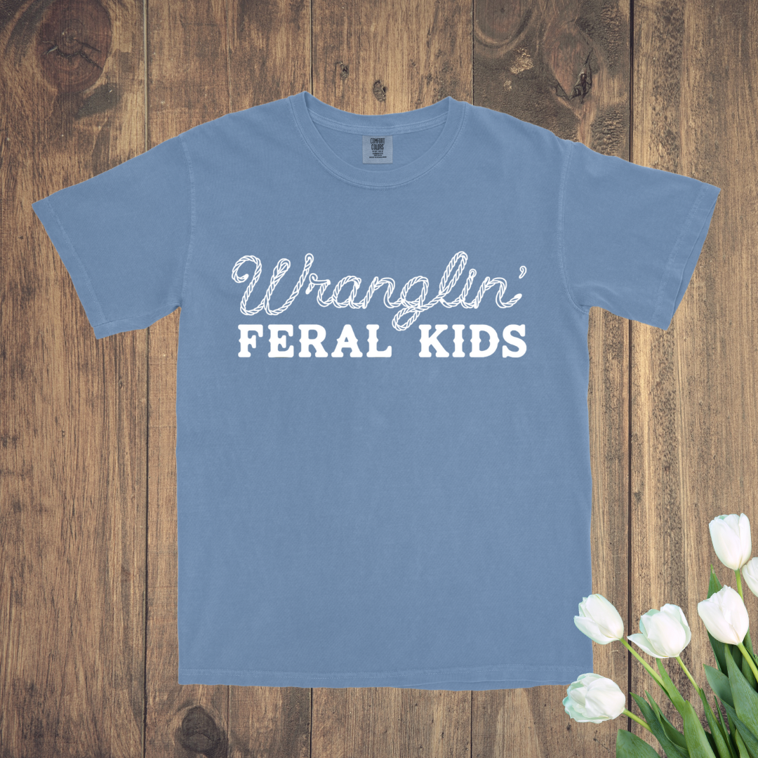 Wranglin' Feral Kids tee