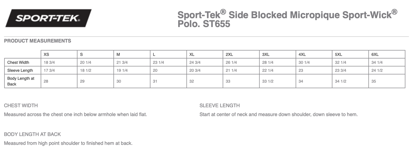 NH Men's Sport-Tek Side Blocked Polo