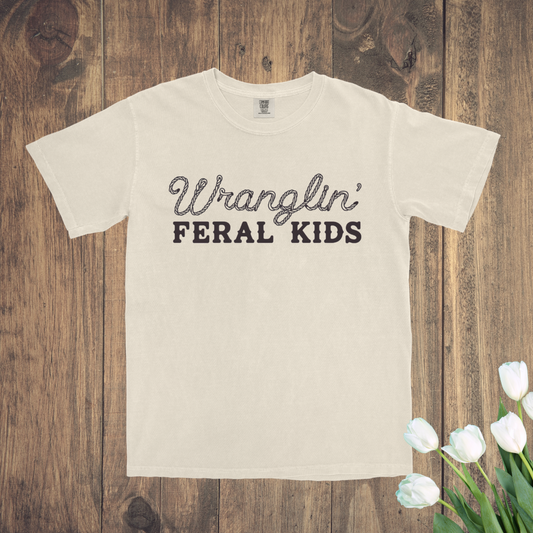 Wranglin' Feral Kids tee