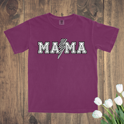 Checkered Mama tee