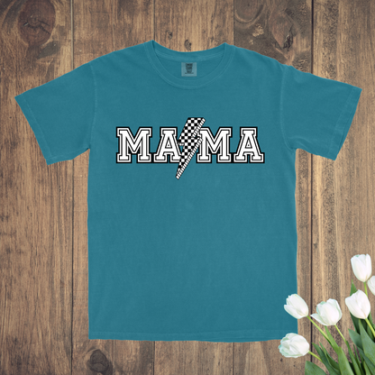 Checkered Mama tee