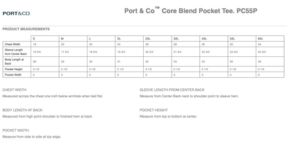 NH Port & Co. Short Sleeve Pocket Tee