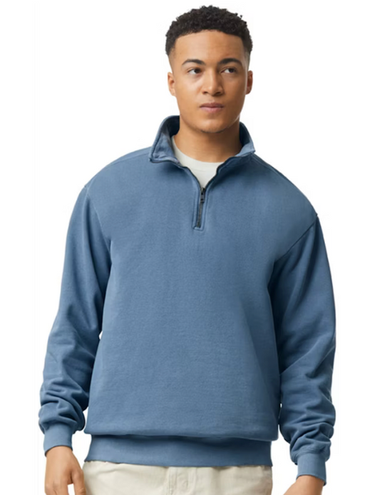 Comfort Colors Quarter Zip w/ left pocket design